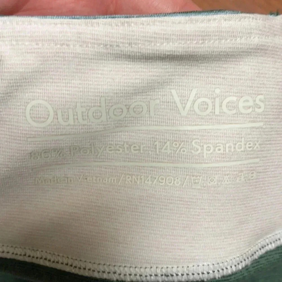 Outdoor Voices 7/8 Spring Hunter/Slate Ballet leggings, size small - Picture 9 of 10